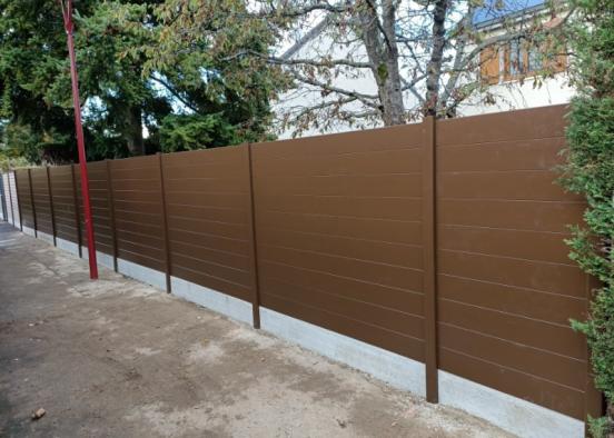 Clôture en lame Aluminium avec dalle de soubassement  à Gaillon et Vernon dans le 27