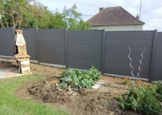 Installation d'une clôture en composite 100% occultante à Pacy sur Eure dans le 27 